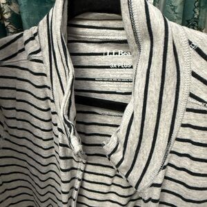 L.L. Bean Gray and Black Zip Up Sweater